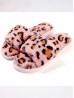 Leopard Soft Plush Fuzzy Non-Slip Slippers (4 Pairs)